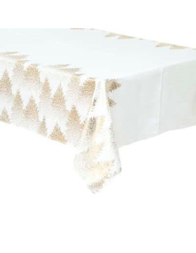 TOVAGLIA 183856 BIANCO/ORO 140X360CM DEC ALBERI