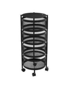 CARRELLO CUCINA 181832 4 CASSETTI METALLO 33X76CM NERO