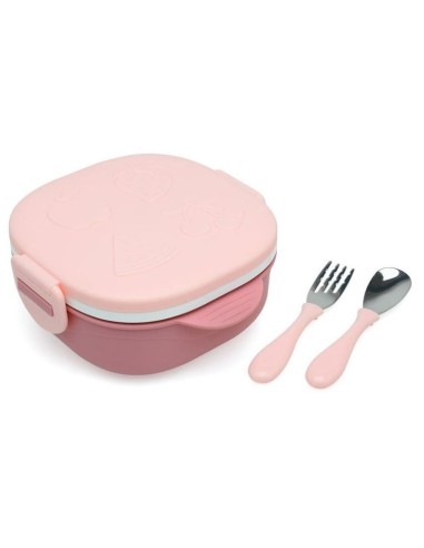 Scatola Pranzo Quadrata in Acciaio Inossidabile Rosa | Shopincasa.it