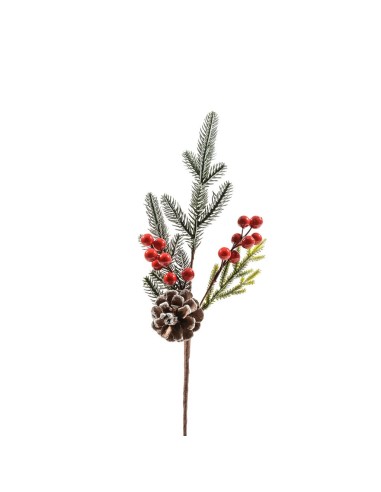 FIORI: vendita online Tralcio di Natale con Bacche 42cm - La Magia di Natale per decorazioni naturali e festive in offerta