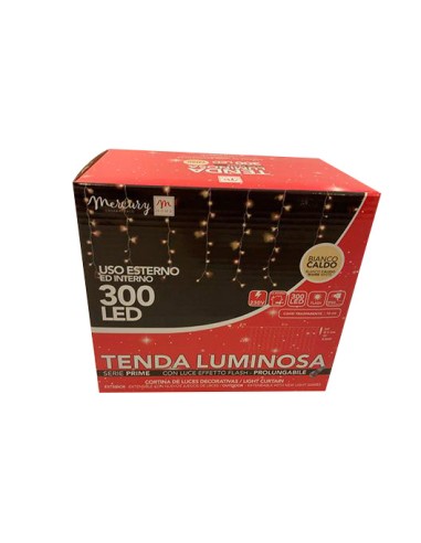 LUCI DI NATALE: vendita online Serie Luminosa Tenda 300LED Bianco Caldo di Natale - La Magia di Natale a casa tua! in offerta