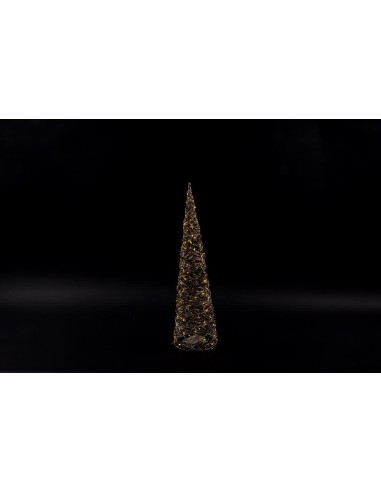 ALBERO CONO SUPREME METALLO 80 LUCI LED 16X60CM