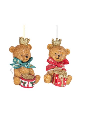 SFERE E PENDAGLI: vendita online Pendente di Natale Orso Debra, Assortito, 5x6x8cm, La Magia di Natale per Decorazioni Festiv...