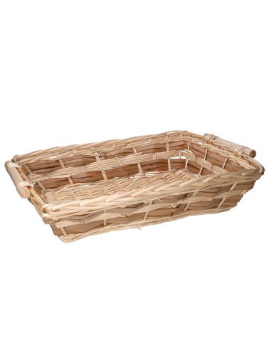 CESTA VIMINI NATURALE 58X40X13CM RETTANGOLARE su Shop in Casa