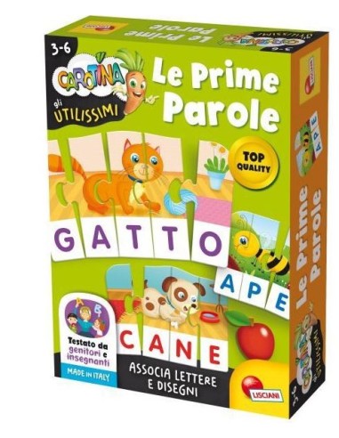 Carotina Gli Utilissimi Le Prime Parole, Associa Lettere e Disegni, Metodo Didattico Efficace | shop in casa