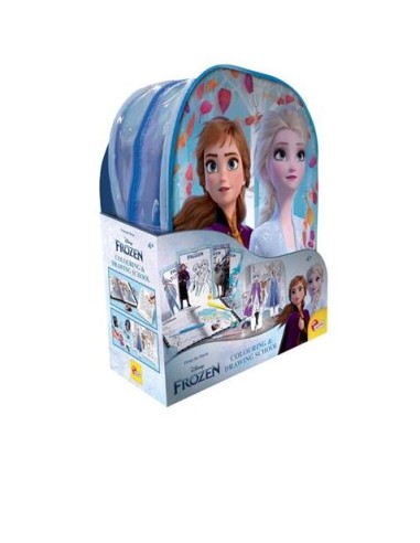 Lisciani Giochi Frozen Coloring e Drawing School, Zainetto per Disegnare e Colorare con Anna e Elsa | shop in casa