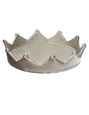 SVUOTATASCHE CERAMICA CORONA CHAMPAGNE 19CM su Shop in Casa