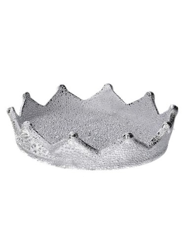 SVUOTATASCHE CERAMICA CORONA ARGENTO 19CM su Shop in Casa