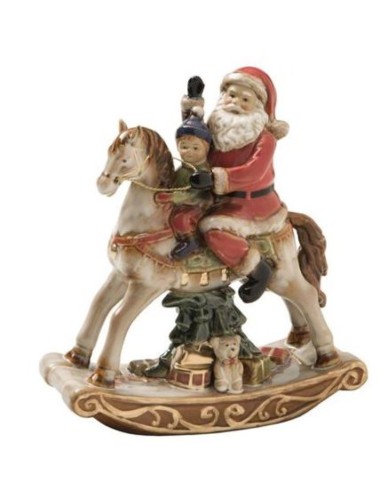 82646 BABBO NATALE SU CAVALLO A DONDOLO su Shop in Casa