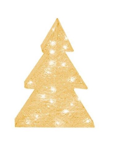 ALBERELLO TINSEL ORO CON LUCI 36X26X6CM su Shop in Casa