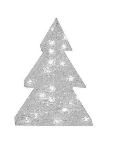 ALBERELLO TINSEL ARGENTO CON LUCI 36X26X6CM su Shop in Casa