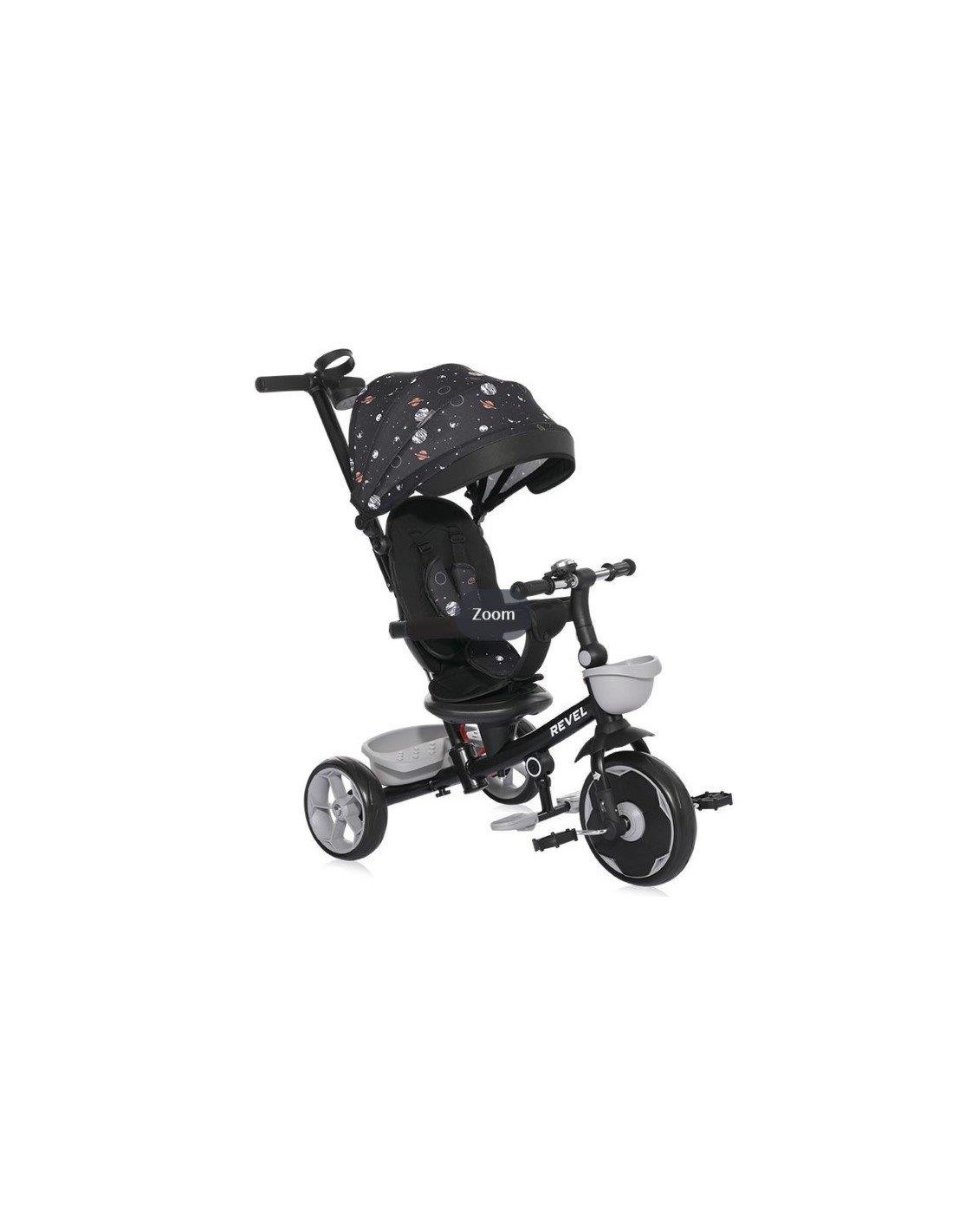 Lorelli Triciclo Revel 5 in 1 con Asta di Spinta - Black Cosmos | shopincasa.it