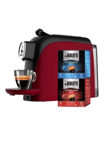 CAFFETTIERE ELETTRICHE: vendita online CAFFETTIERA ELETTRICA MIGNON ROSSO+32 CAPSULE BIALETTI in offerta