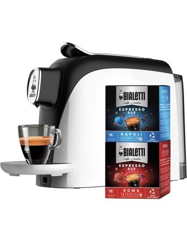 CAFFETTIERE ELETTRICHE: vendita online CAFFETTIERA ELETTRICA MIGNON BIANCA + 32 CAPSULE BIALETTI in offerta