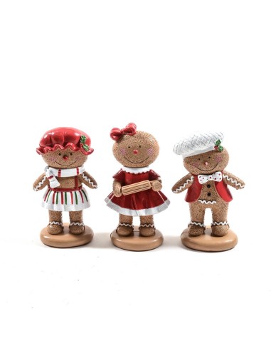 OGGETTISTICA NATALE: vendita online Omino Marzapane in Resina 9x5,5x16cm di Natale - La Magia di Natale a casa tua in offerta