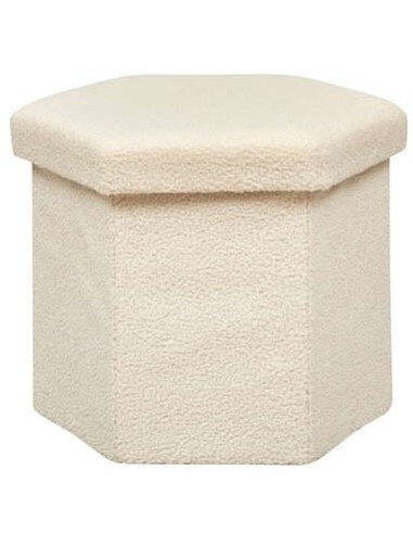 POUF 197356A JAIKO BIANCO AVORIO 46X40X38CM su Shop in Casa