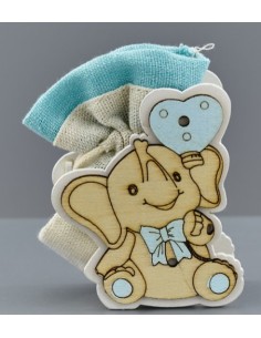 1067374 CONT.ELEFANTE LEGNO CELESTE su Shop in Casa