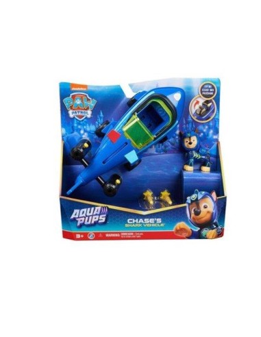 Paw Patrol, Veicolo Trasformabile Aqua Pups di Chase, Personaggio I...