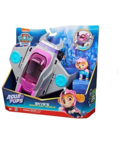 Paw Patrol, veicolo trasformabile Aqua Pups di Skye, personaggio Sk...