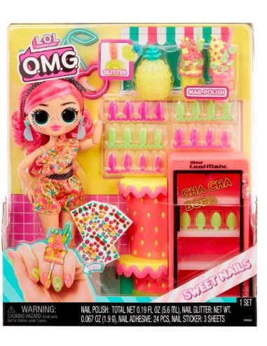 GIOCATTOLO PUBBLICIZZATO: vendita online L.O.L. Surprise! OMG Sweet Nails: Pinky Pops Fruit Shop, Smalti, Unghie Finte e 15 S...