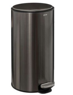 PATTUMIERA PEDALE 164753G INOX 30LT NERO su Shop in Casa