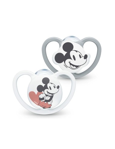 NUK Ciuccio Space 6-18 mesi - Succhietti Disney Topolino in Silicone | shopincasa.it