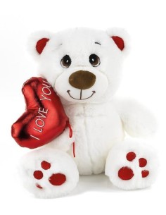 PELUCHE 09106 ORSO BIANCO 20CM I LOVE YOU su Shop in Casa