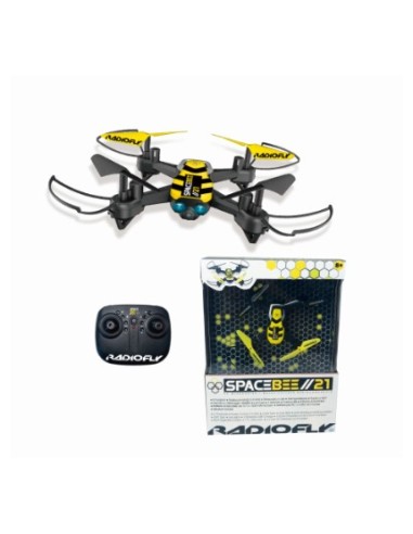 Radiofly Spacebee 21 - Drone Radiocomandato RC 2.4 GHz con 8 Funzioni e Carica USB