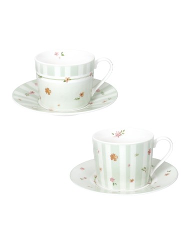 51146 SET 2PZ TAZZA THE POLLINE VERDE su Shop in Casa