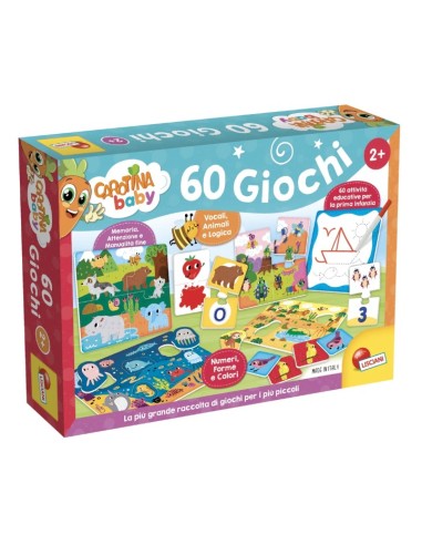 Carotina Baby 60 Giochi - Puzzle, Tombola e Logica per Bambini