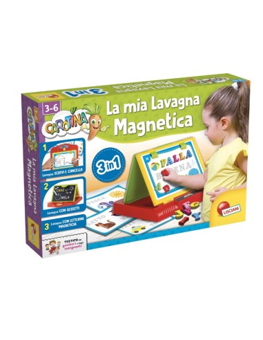 Carotina Lavagna Magnetica 3 in 1 - Educativa e Divertente per Bambini