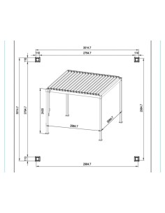 PERGOLA 0795804 GARDA 3X3 H2,4MT ANTRACITE su Shop in Casa