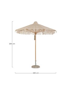 GAZEBO E OMBRELLONI: vendita online OMBRELLONE 0795439 MACRAME 2,5MT H2,5MT NATURALE in offerta