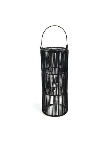 LANTERNA SOLARE 01319 NERO 19X46CM METALLO/PLASTICA su Shop in Casa