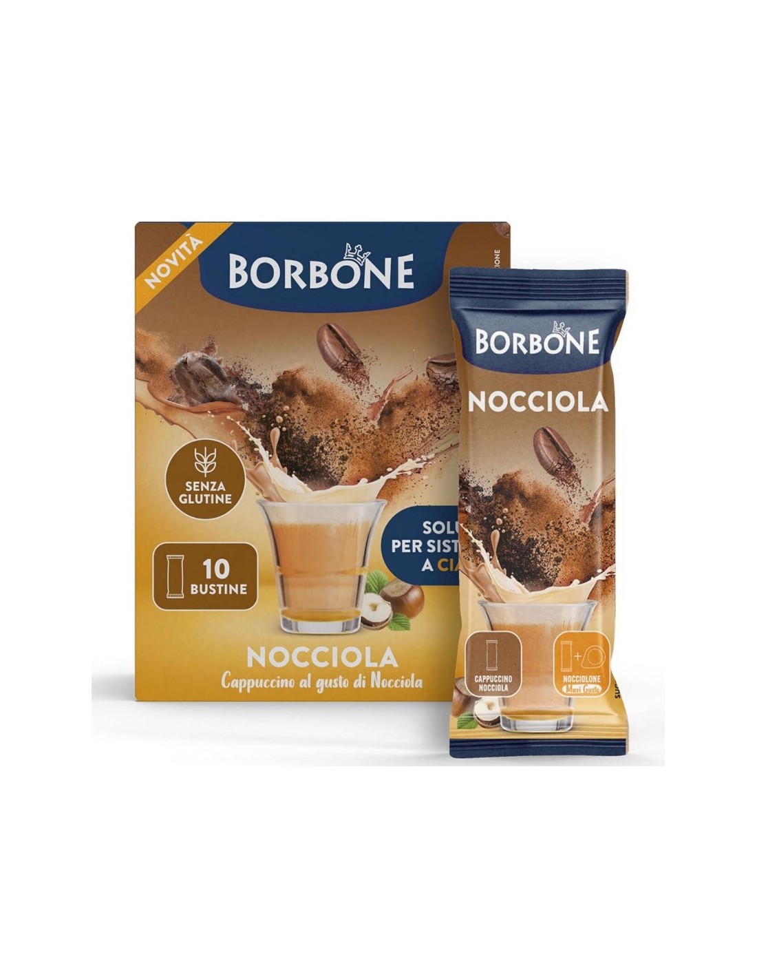 STICK SOLUBILE NOCCIOLA 10PZ BORBONE su Shop in Casa