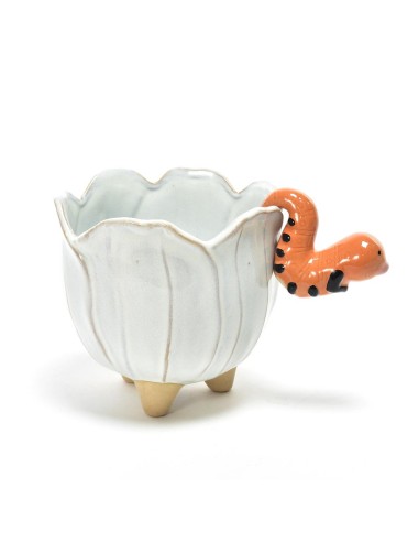 VASO 04553 CERAMICA CON ANIMALETTO 16X15X16CM su Shop in Casa