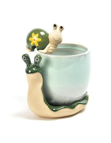 VASO 04638 CERAMICA CON ANIMALETTO 18X14X16CM su Shop in Casa