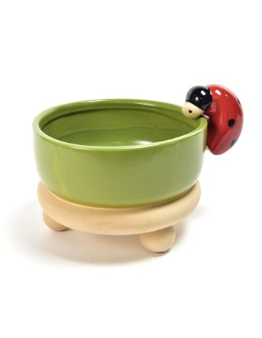 VASO 04645 CERAMICA CON ANIMALETTO 19X13CM su Shop in Casa