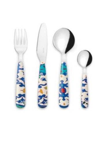 SET 24 POSATE BLUE FLOWER LEMON su Shop in Casa