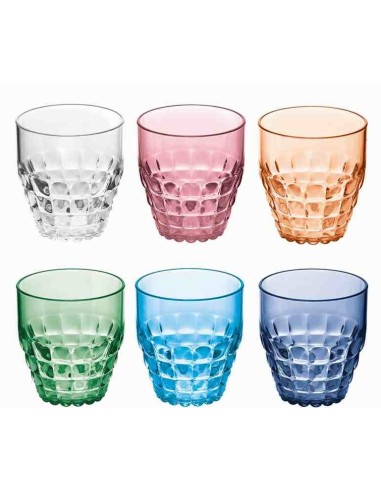 SET 6 TUMBLER BASSI TIFFANY COLORI ASSORTITI su Shop in Casa