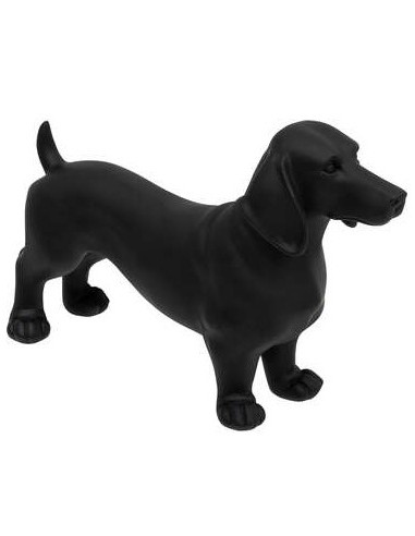 FIGURA CANE 200837 BASSOTTO NERO 40X12X25CM RESINA su Shop in Casa