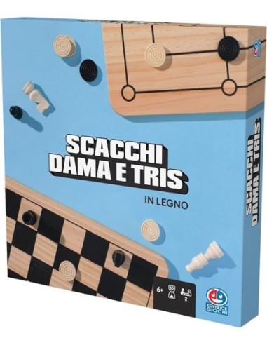 GIOCO 6066796 SCACCHI DAMA E TRIS