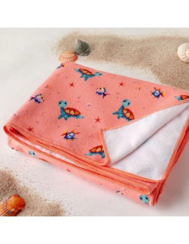 ACCESSORI: vendita online KK 04360-3 TELO MARE TURTLE/PINK in offerta