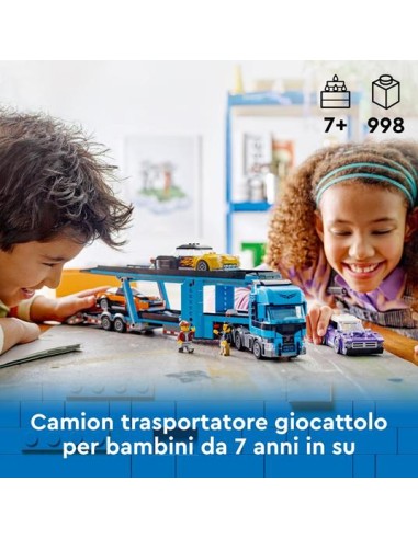 GIOCATTOLI: vendita online CITY 60408 CAMION TRASPORTATORE CON AUTO SPORTIVE in offerta