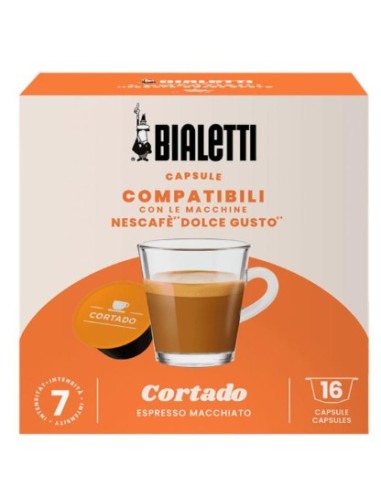 CAFFE': vendita online Bialetti confezione da 16 capsule caffè compatibili con Nescafé DolceGusto - Cortado in offerta