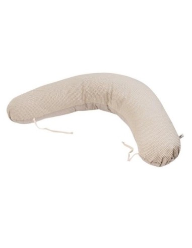 Cuscino Allattamento e Relax Boomerang in Cotone Tortora - Shopincasa.it