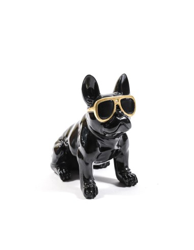 FIGURA BULLDOG 14050 NERO 12X21X21CM RESINA su Shop in Casa