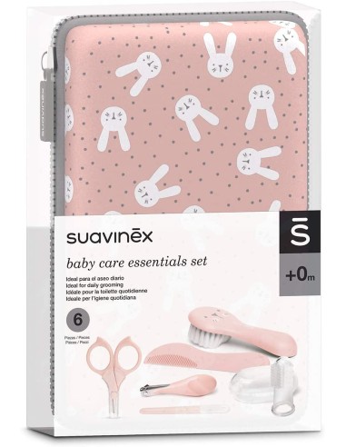 Set Manicure Bambini Suavinex 0M - Beauty Case Rosa Impermeabile | Shop in Casa