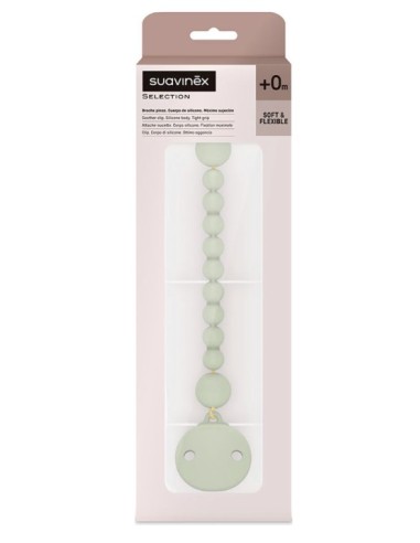 BIBERON - CIUCCETTI - TETTARELLE: vendita online Suavinex portaciuccio in silicone Colour Essence VERDE LAGO in offerta