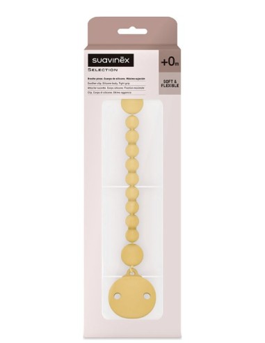 BIBERON - CIUCCETTI - TETTARELLE: vendita online Colour Essence Catenella Portasucchietto Silicone Suavinex Con Clip MANGO in...